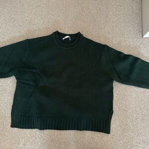 Zara Forest Green Knit Pullover